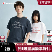 Champion冠军短袖 t恤女纯棉圆领刺绣宽松潮休闲 美式 男25夏季 新款