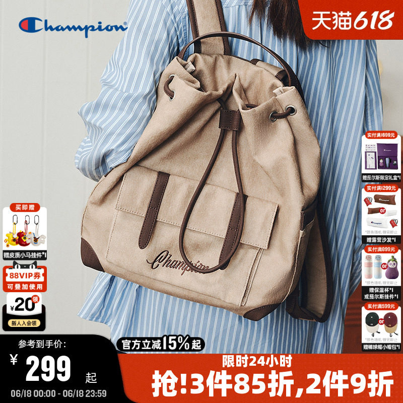Champion冠军抽绳束口双肩包