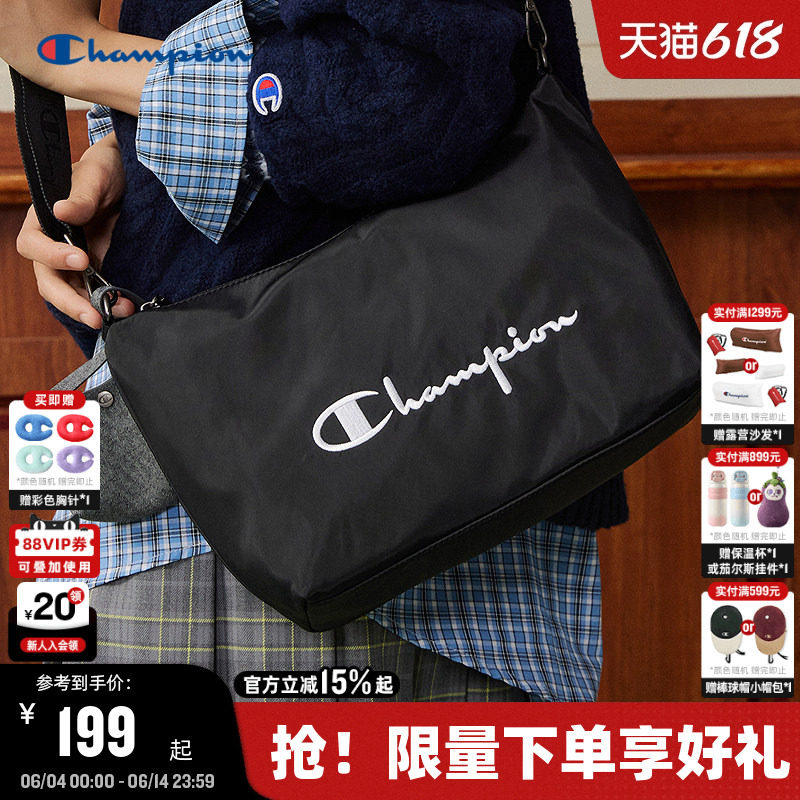 Champion冠军斜挎包26夏季新款幸运饼干包女大容量通勤单肩包男