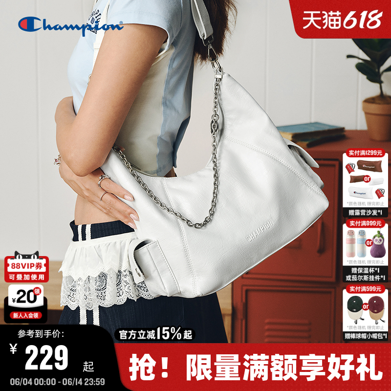 Champion冠军腋下包2026夏季新款女机车包通勤斜挎包男链条单肩包