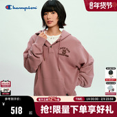 Champion冠军套头连帽卫衣男2026春季 新款 按扣领休闲复古校园潮女