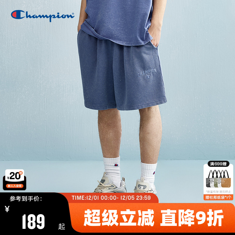 Champion冠军水洗做旧短裤