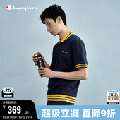 潮机能翻领POLO衫 新款 女休闲T恤学院 男夏季 Champion冠军短袖
