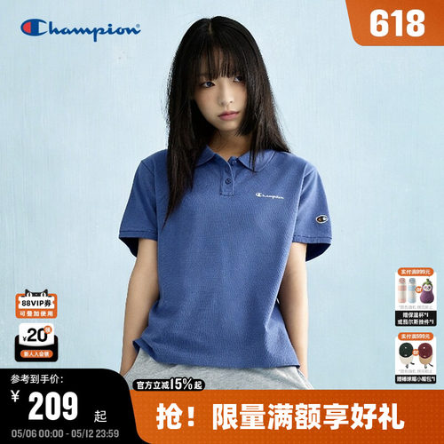 Champion冠军短袖POLO衫男女同款