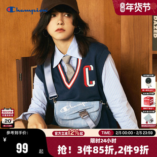 Champion冠军单肩包秋冬新款复古马鞍包时尚休闲斜挎包胸包男女