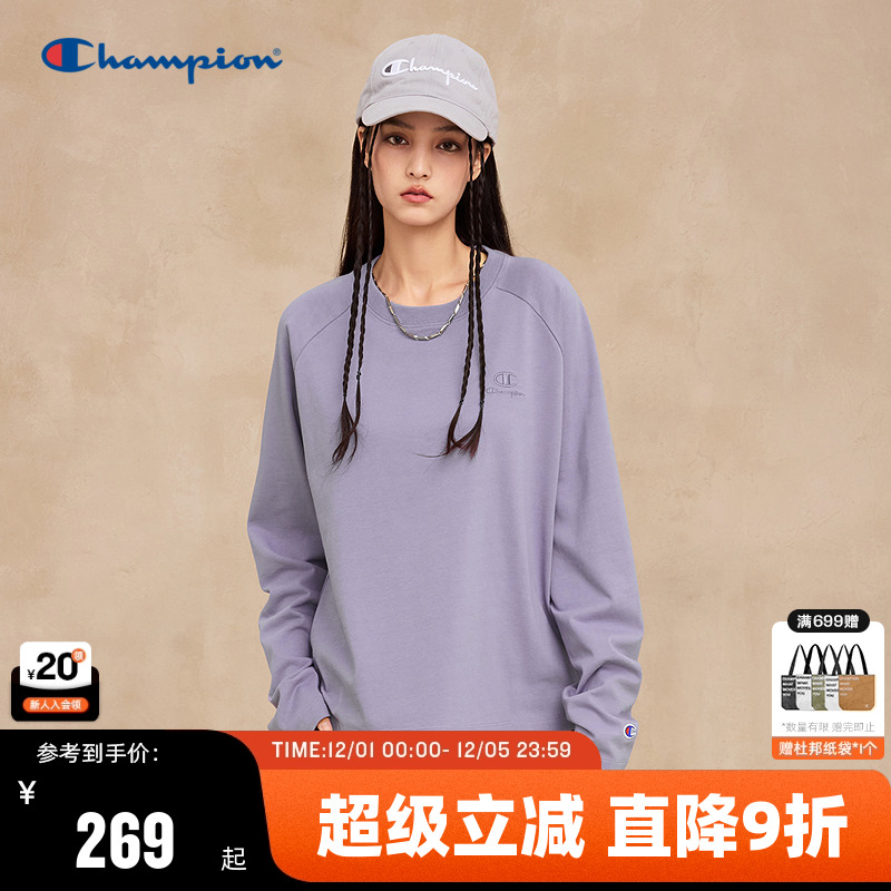 Champion冠军插肩袖长袖T恤女