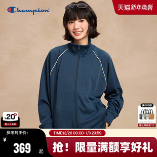 运动外套秋女拉链运动风 插肩袖 Champion冠军情侣外套男25冬季 新款