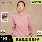 休闲印花上衣秋季 插肩袖 新款 Champion冠军连帽加绒卫衣女2025冬季