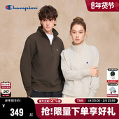 Champion冠军半拉链翻领卫衣男2025秋季 新款 立领上衣女休闲半开襟