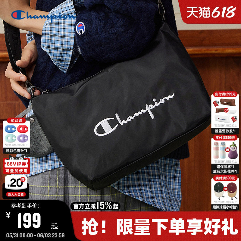 Champion冠军斜挎包26夏季新款幸运饼干包女大容量通勤单肩包男