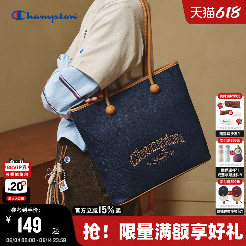 Champion冠军托特包2025秋冬新款女复古腋下包通勤单肩包男手提包