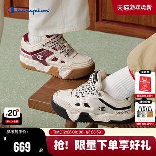 潮流休闲鞋 Champion冠军板鞋 男时尚 女厚底红色面包鞋 2025秋冬新款