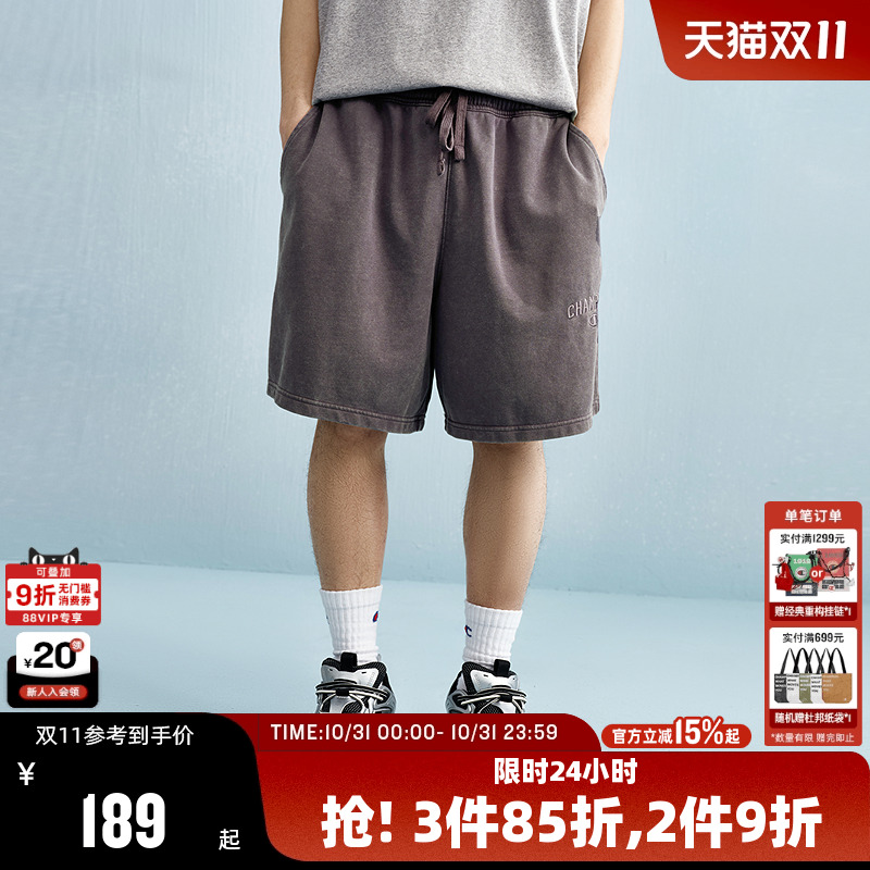 Champion冠军水洗做旧短裤