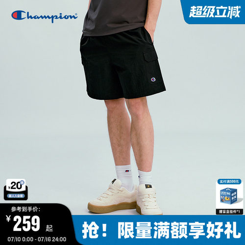 Champion抽绳短裤工装风潮牌