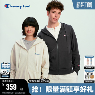 女休闲外套简约韩系 拉链开衫 Champion冠军连帽卫衣男2026春季 新款