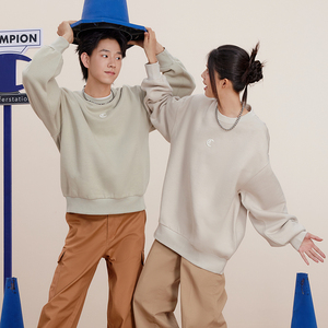 Champion冠军加绒情侣卫衣男2024冬季新款潮流运动上衣女美式加厚