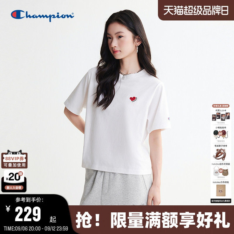Champion全棉短袖T恤女款图片
