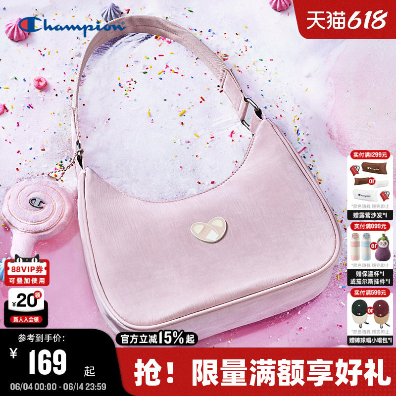 Champion冠军单肩包26夏季新款女款糖果腋下包可爱粉色少女手提包