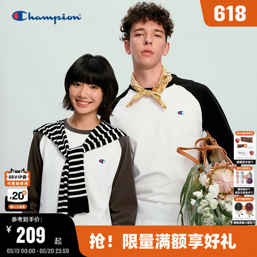 Champion冠军长袖T恤情侣款