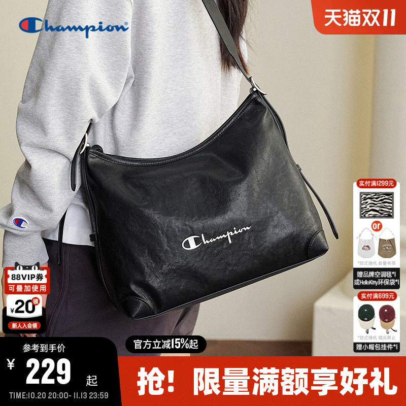 Champion冠军单肩包26秋季新款女通勤百搭斜挎hobo包男大容量背包