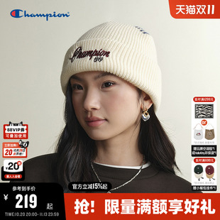Champion针织帽26冬季新款女冷帽潮流运动休闲简约男毛线帽子