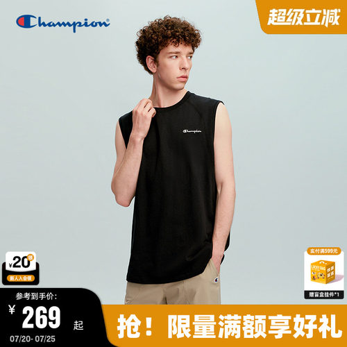 Champion冠军无袖纯棉男女背心