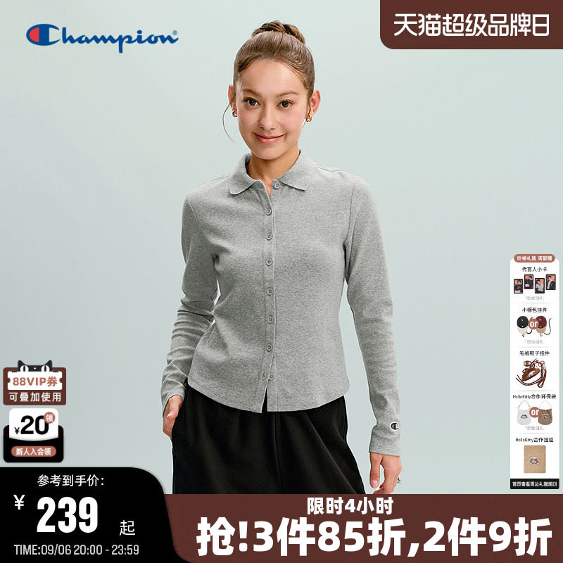 Champion冠军长袖衬衫女款图片