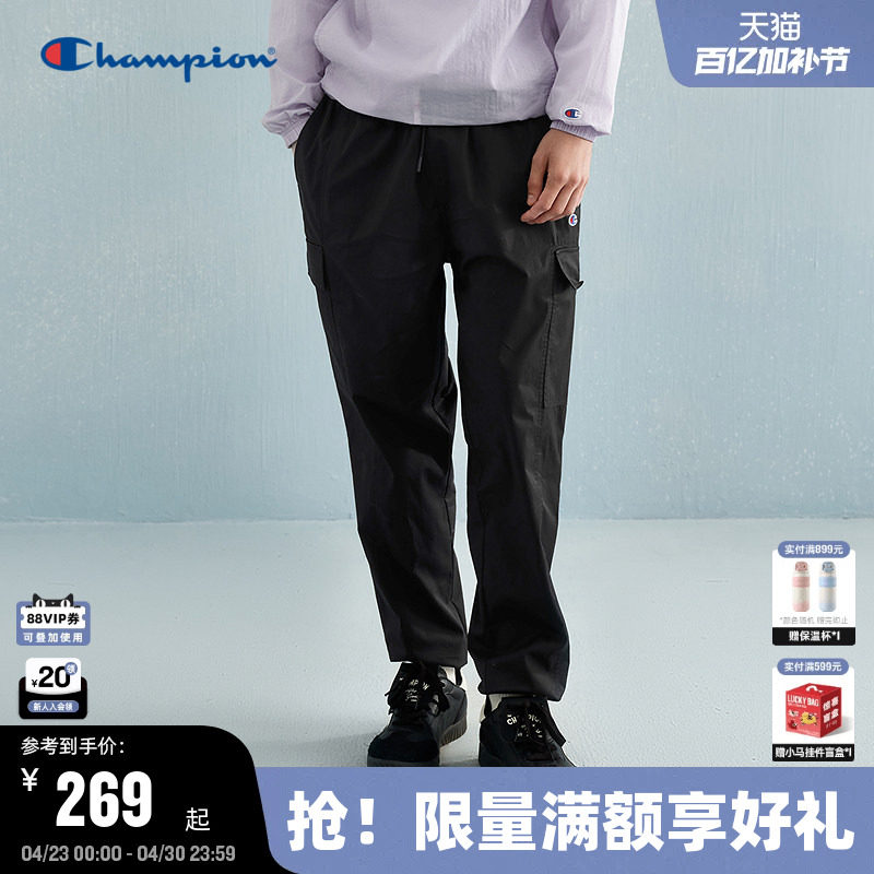 Champion冠军休闲裤男春秋新款美式多口袋工装裤潮牌直筒长裤显瘦