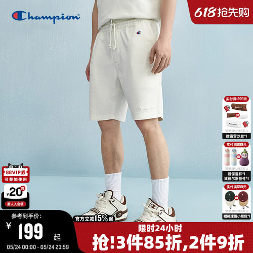 Champion冠军短裤水洗做旧风