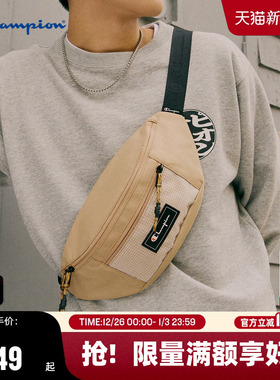 Champion冠军单肩胸包女贴布时尚休闲斜挎包男潮牌运动腰包手机包