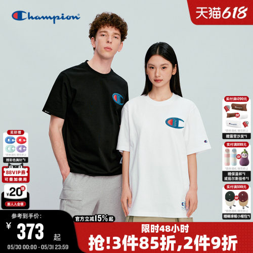 Champion冠军短袖男女纯棉T恤
