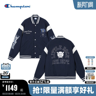 棉服中长棒球服 新款 丁禹兮同款 Champion冠军麒麟臂夹克外套25冬季