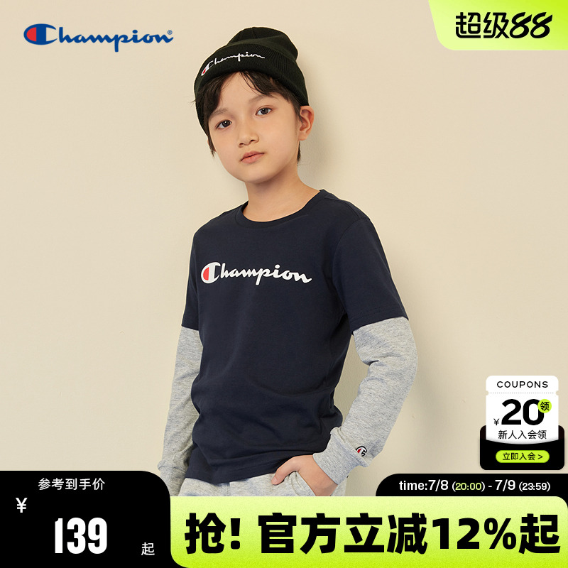 Champion冠军经典款圆领长袖T恤