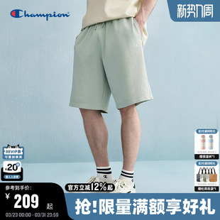 简约纯色五分卫裤 新款 休闲宽松女潮牌 男2025夏季 Champion冠军短裤