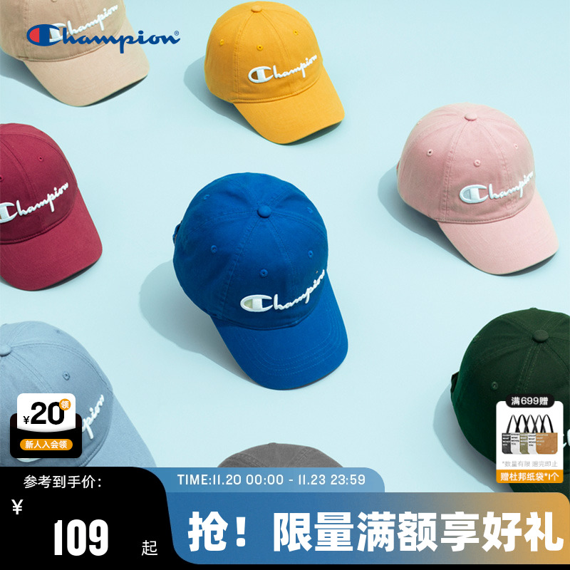 Champion冠军棒球帽情侣25秋冬新款休闲鸭舌帽男潮流美式运动帽女