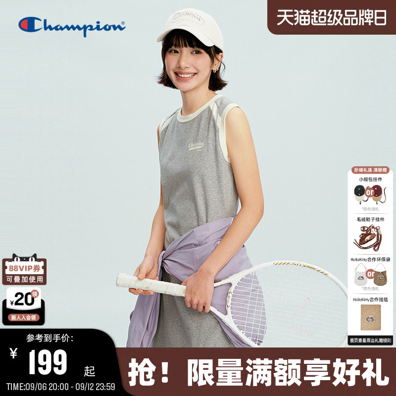 Champion冠军显瘦无袖连衣裙图片