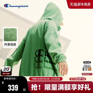 风冬季 Champion冠军连帽卫衣男秋季 外套情侣美式 加绒开衫 潮牌 新款