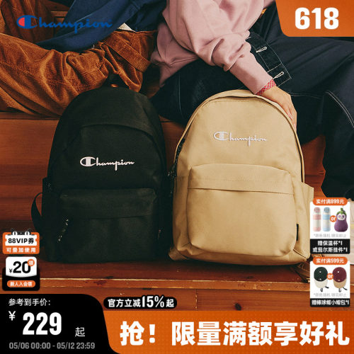 Champion冠军美式刺绣双肩包男女