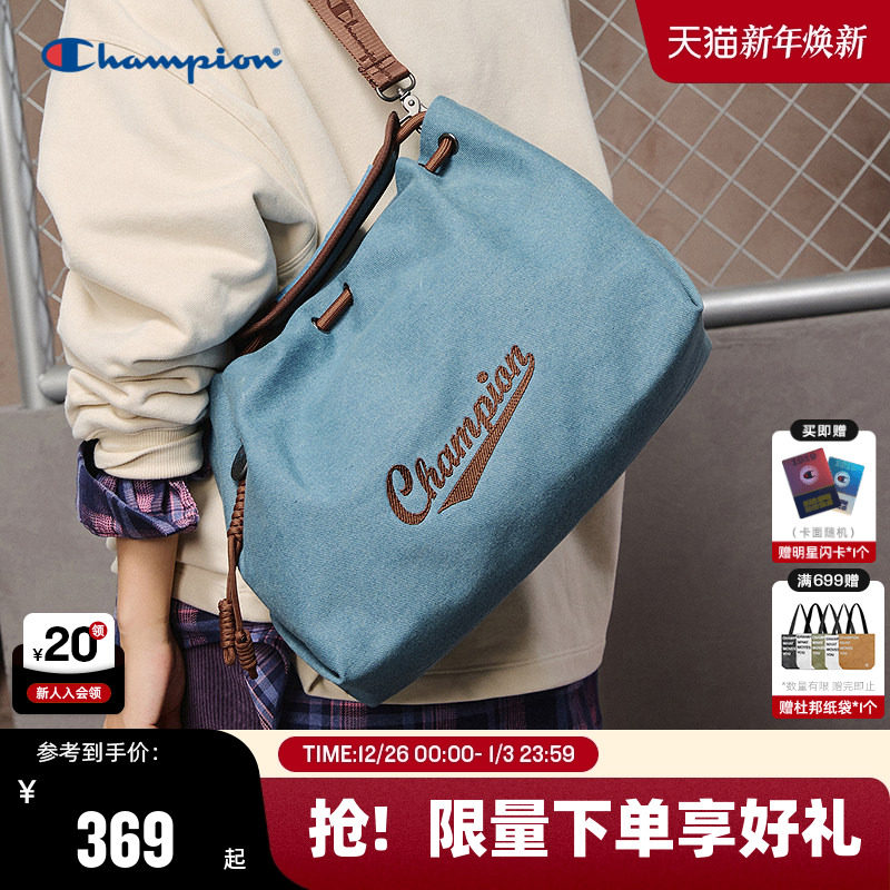 Champion冠军单肩包2025秋冬新款女大容量斜挎包男时尚休闲背包男