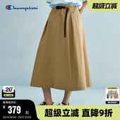 风工装 中长裙女美式 半裙 卡其a字秋季 Champion冠军半身裙26春季