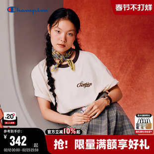 情人节系列Champion冠军短袖T恤男2026春季新款圆领叠穿印花休闲