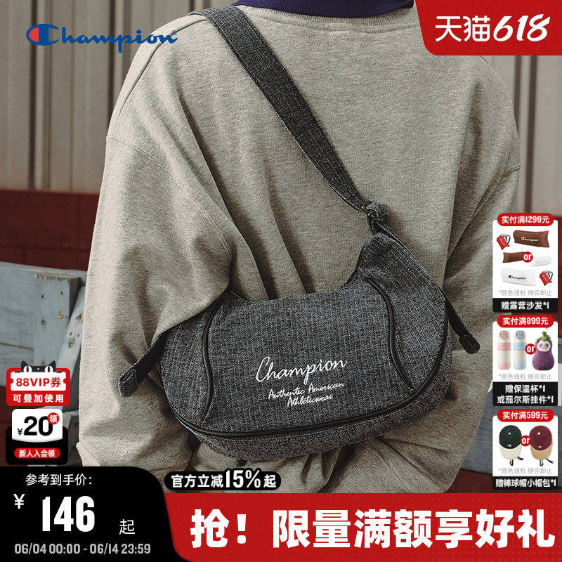 Champion冠军腋下包25秋冬新款女泡芙包法式单肩包复古牛仔包挎包