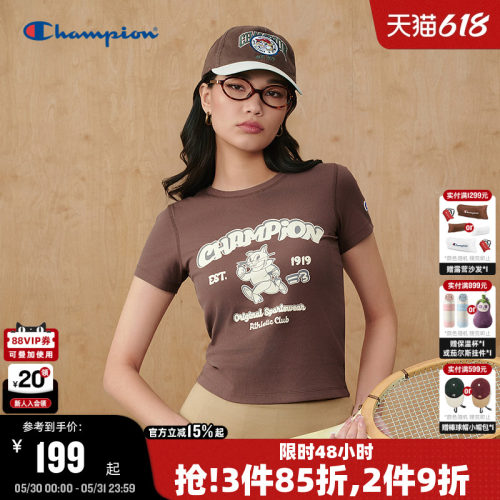 Champion冠军美式复古女款短袖