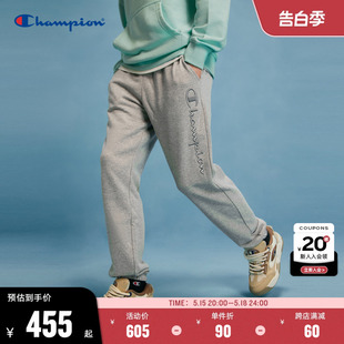 Champion冠军卫裤男2024夏季新款潮牌束脚休闲裤美式复古长裤灰色