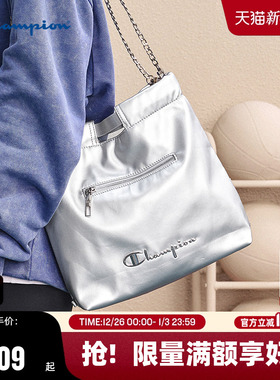 Champion冠军单肩包25秋冬新款垃圾袋双肩包女通勤时尚牛仔手提包