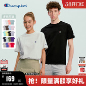 纯棉上衣女基础休闲风宽松 新款 Champion冠军短袖 T恤情侣2026春季