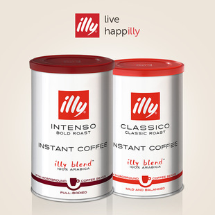illy意利咖啡浓醇风味/香醇风味冻干速溶黑咖啡粉95g