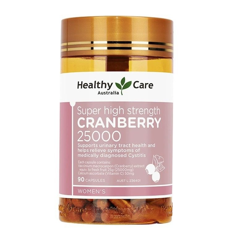 澳洲Healthy Care蔓越莓胶囊90粒 HC高浓缩精华泌尿系统