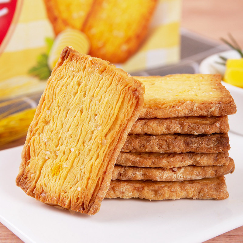 韩国乐天妈妈手派千层酥蜂蜜黄油味奶香酥脆饼干办公室休闲零食
