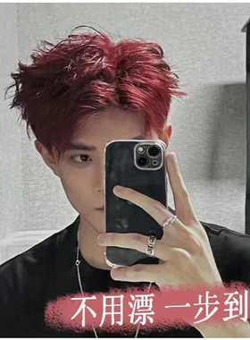 树莓红染发膏免漂浆果红发色染发剂网红色2023流行色植物男士显白